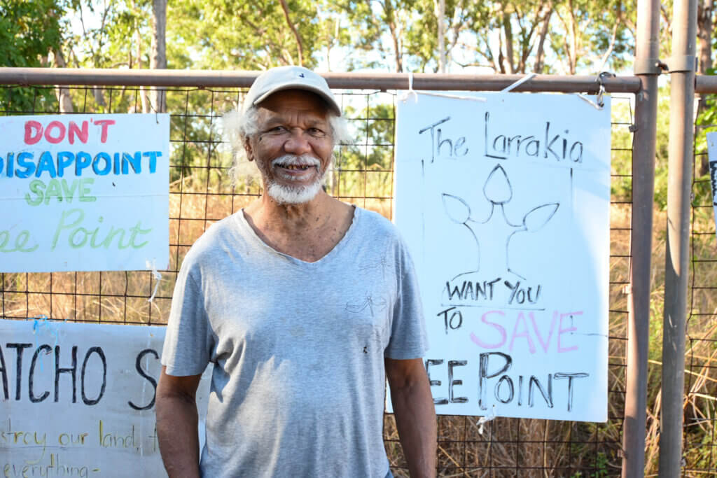 Traditional Owner Tibby Quall at Binybara/Lee Point.